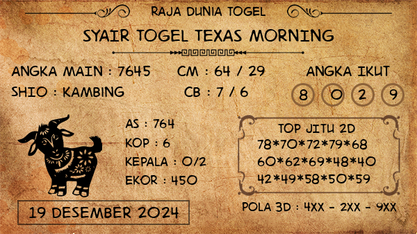 Prediksi Texas Morning